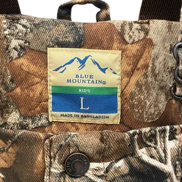 Blue Mountain Heavy-Duty Kids' Realtree Camo Insulated Warm Bib Overalls Large - Picture 3 of 12